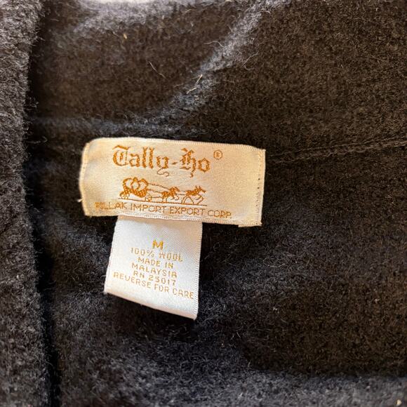 Vintage Tally Ho Wool Sweater Cardigan - Picture 3 of 5